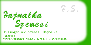 hajnalka szemesi business card